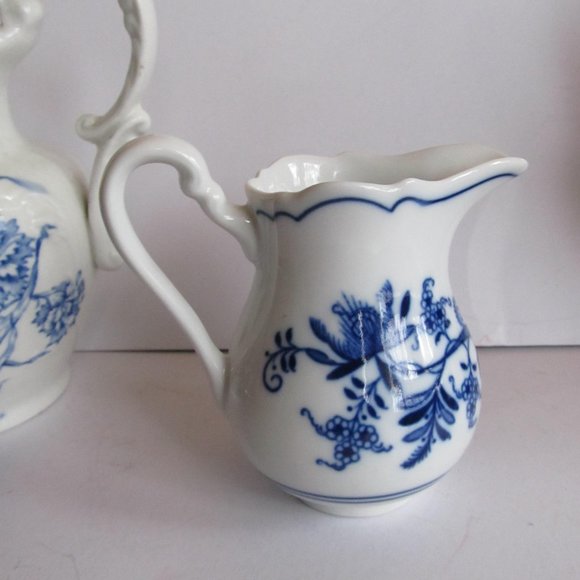 Original Zwiebelmuster Czechoslovakia Blue Onion Creamer Pitcher Meissen Bohemia - Picture 7 of 7